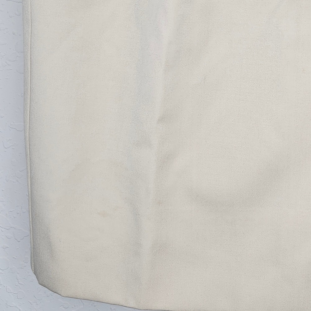 Krizia Beige Wool Wrap Pencil Skirt Made in Italy Classic Minimalist Size 2 - Picture 3 of 10